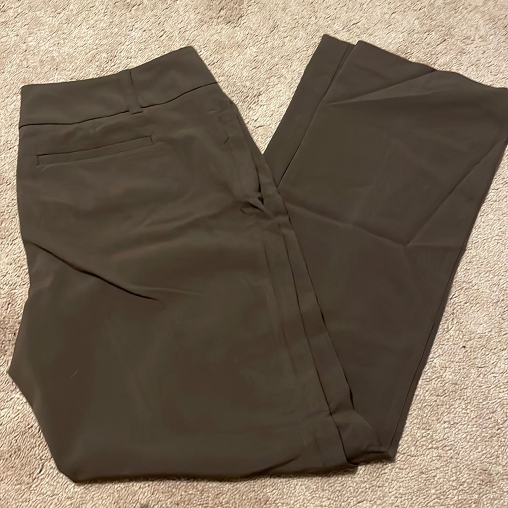 Barely Bootcut brown work pants